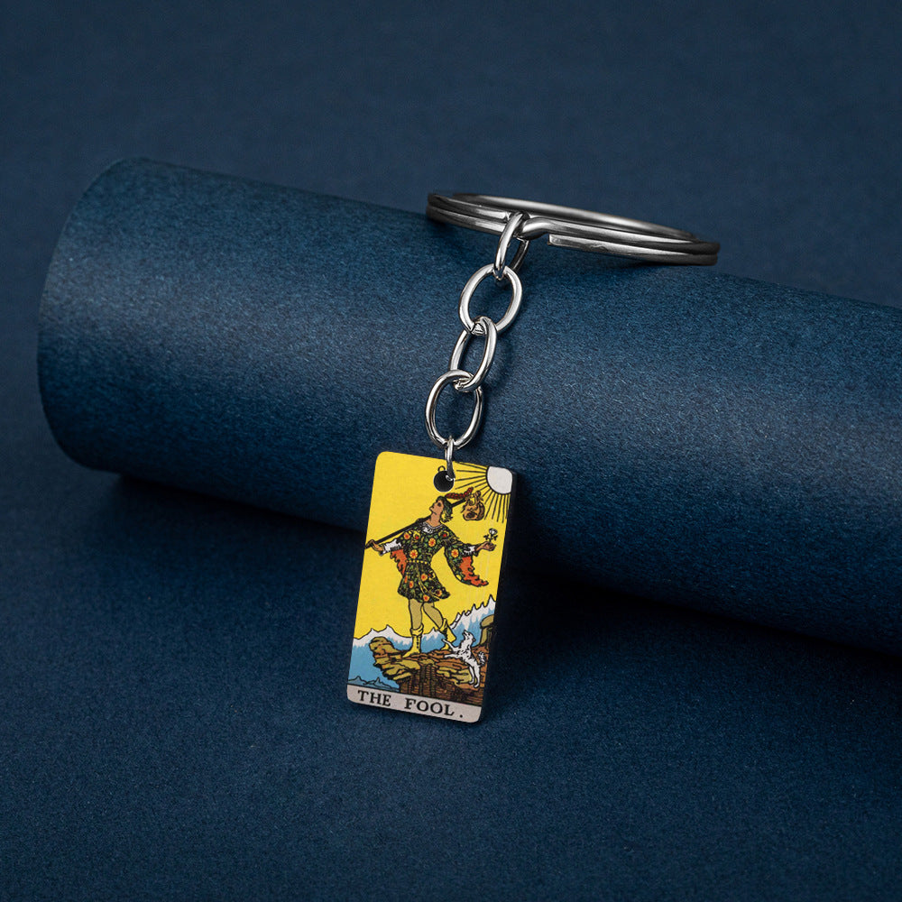 Wholesale Tarot Color Printing Stainless Steel Keychain